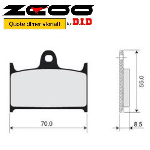 PASTIGLIE RACING ZCOO N002 EX SUZUKI, TRIUMPH (FD.0129) In Esaurimento